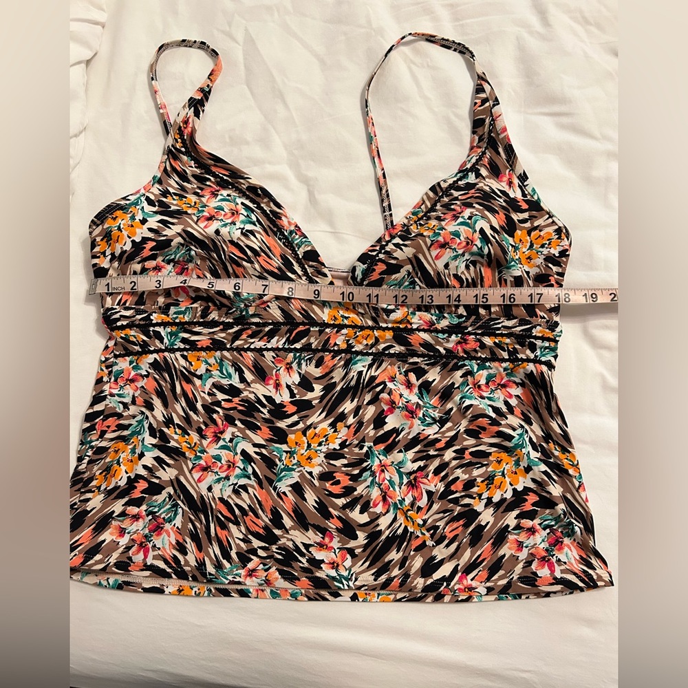 TIME AND TRU Brush Stroke Women’s Tankini Swimwear Top XLarge (16-18) - Picture 8 of 8